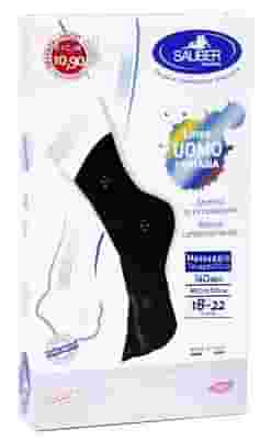 SAUBER CALZA UOMO FANTASIA Q-SKIN 70 DEN BLU DOPPIO POIS GRIGIO TAGLIA P PROMO