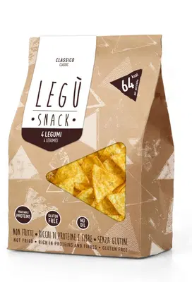 LEGU' SNACK CLASSICO CROCCANTE TRIANGOLINO NON FRITTO 100% LEGUMI ITALIANI 40 G LEGU' SNACK CLASSICO CROCCANTE TRIANGOLINO NON FRITTO 100% LEGUMI ITALIANI 40 G
