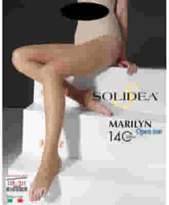 MARILYN 140 PUNTA APERTA CALZA AUTOREGGENTE MIELE 4XL