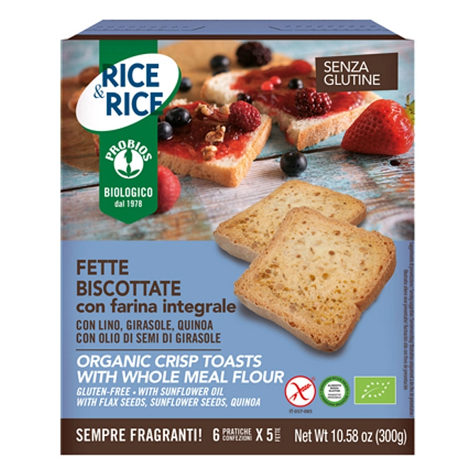 Rice&Rice Fette Biscottate Con Farina Integrale 300 G