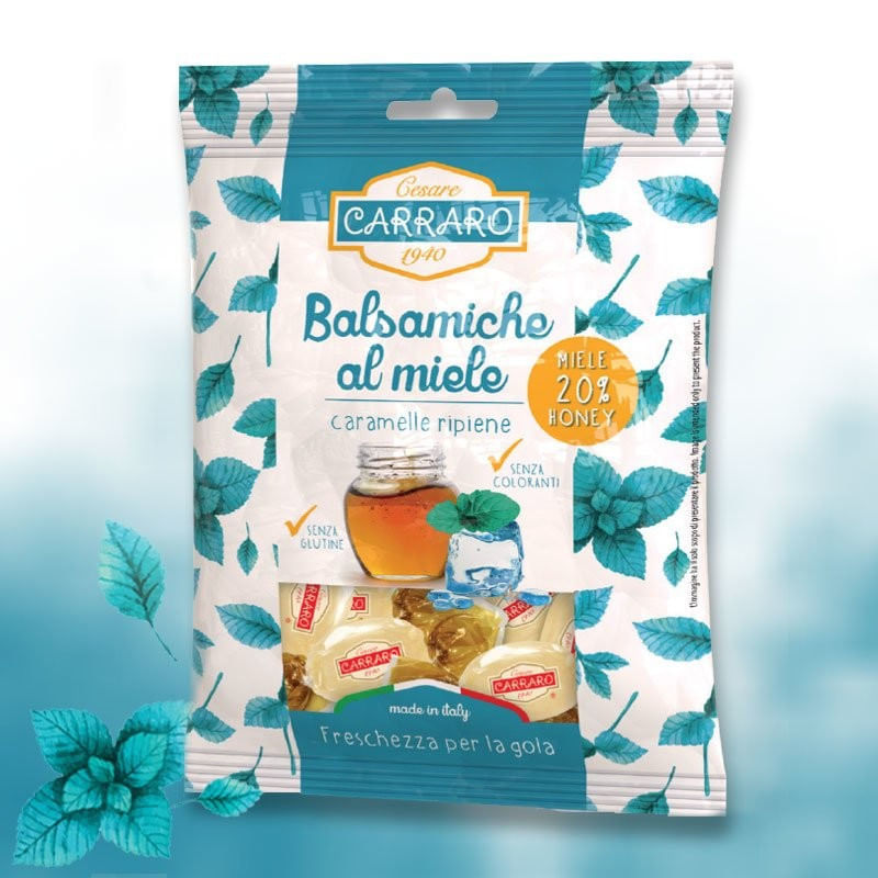 BUSTA CARAMELLE BALSAMICHE AL MIELE 100 G