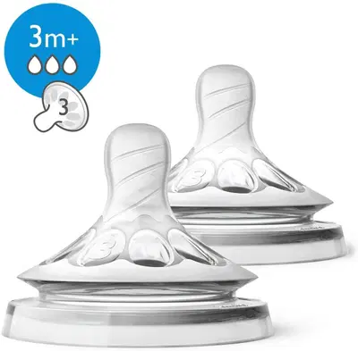 AVENT 2 TETTARELLE NATURAL FLUSSO MEDIO 3 FORI AVENT 2 TETTARELLE NATURAL FLUSSO MEDIO 3 FORI