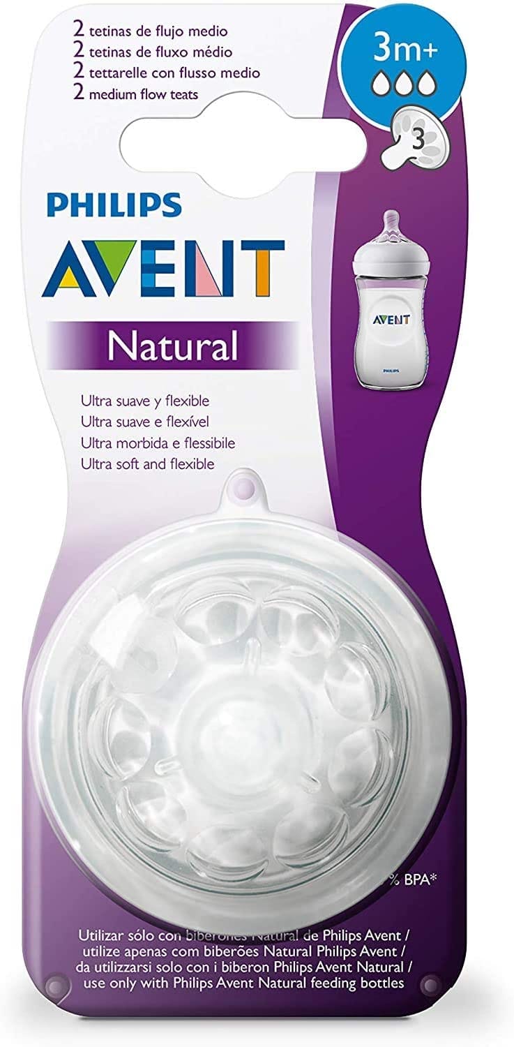 AVENT 2 TETTARELLE NATURAL FLUSSO MEDIO 3 FORI