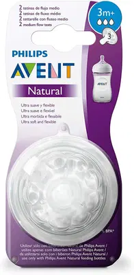 AVENT 2 TETTARELLE NATURAL FLUSSO MEDIO 3 FORI AVENT 2 TETTARELLE NATURAL FLUSSO MEDIO 3 FORI