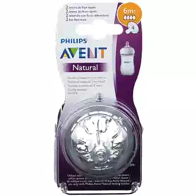 AVENT 2 TETTARELLE NATURAL FLUSSO ABBONDANTE 4 FORI
