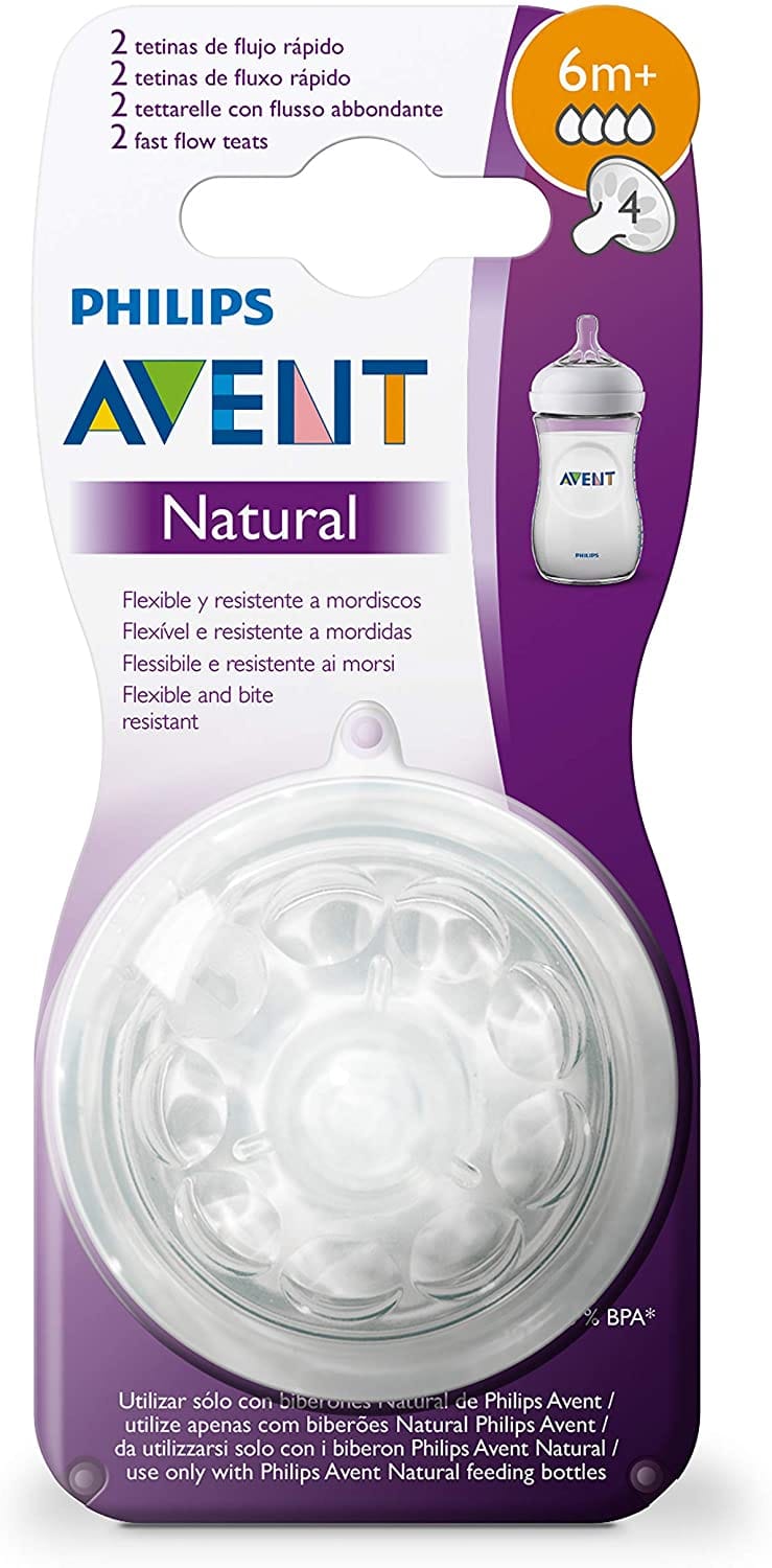 AVENT 2 TETTARELLE NATURAL FLUSSO ABBONDANTE 4 FORI