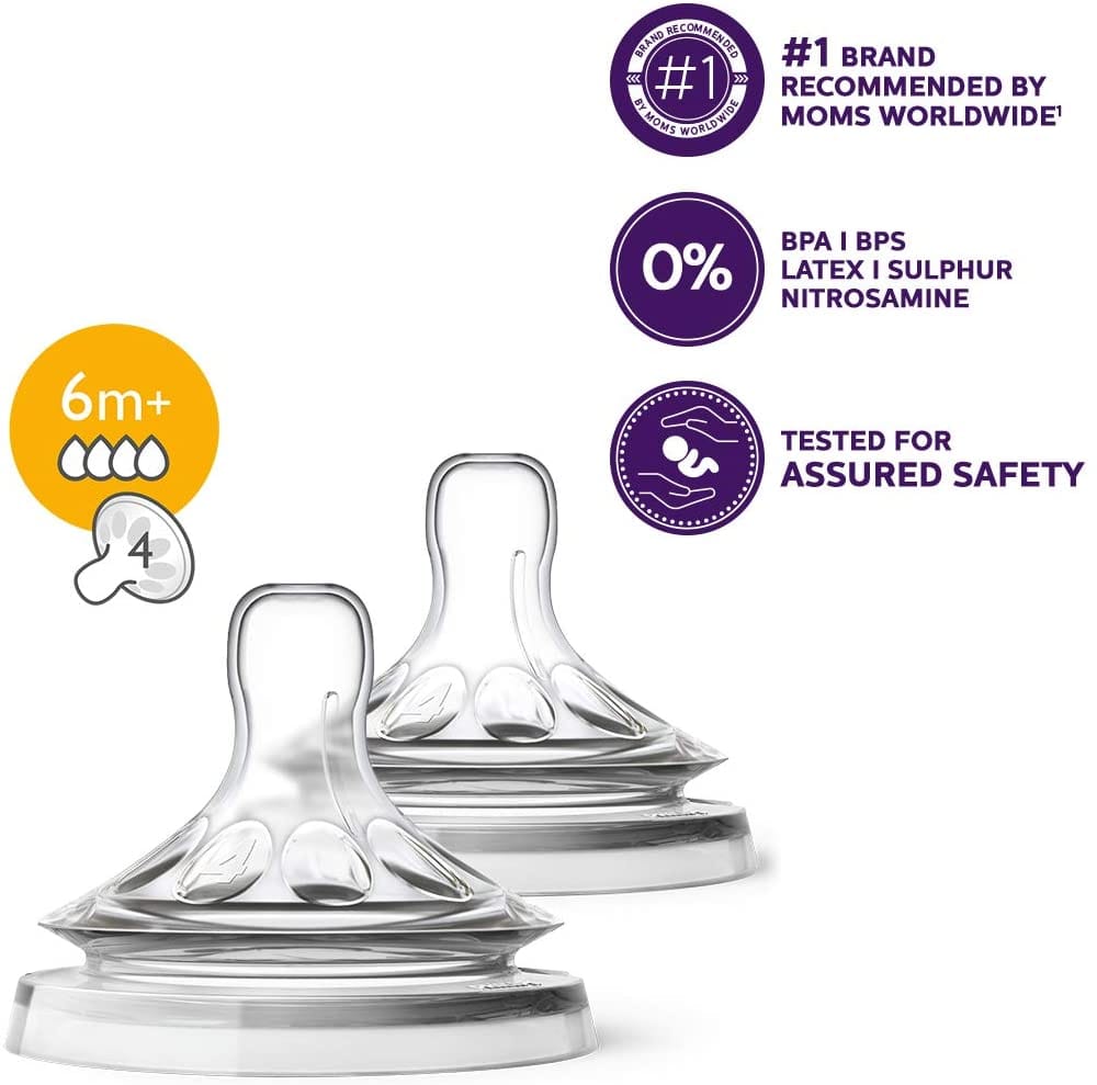 AVENT 2 TETTARELLE NATURAL FLUSSO ABBONDANTE 4 FORI