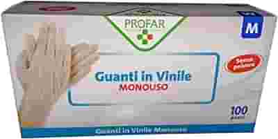 PROFAR GUANTO IN VINILE SENZA POLVERE M 100 PEZZI