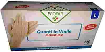 PROFAR GUANTO IN VINILE SENZA POLVERE L 100 PEZZI