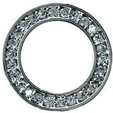 BJT974 ORECCHINI RING WHITE STAINLESS STEEL