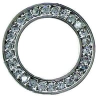 BJT974 ORECCHINI RING WHITE STAINLESS STEEL