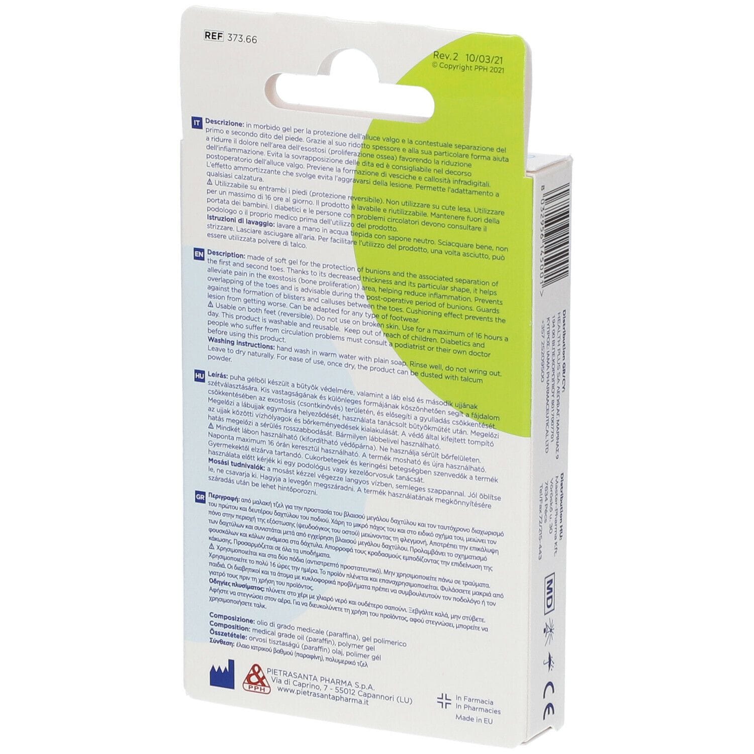 PROTEZIONE MASTER-AID FOOTCARE PER ALLUCE VALGO CON SEPARATORE DITA INTEGRATO 1 PEZZO D9