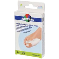 PROTEZIONE MASTER-AID FOOTCARE PER ALLUCE VALGO CON SEPARATORE DITA INTEGRATO 1 PEZZO D9
