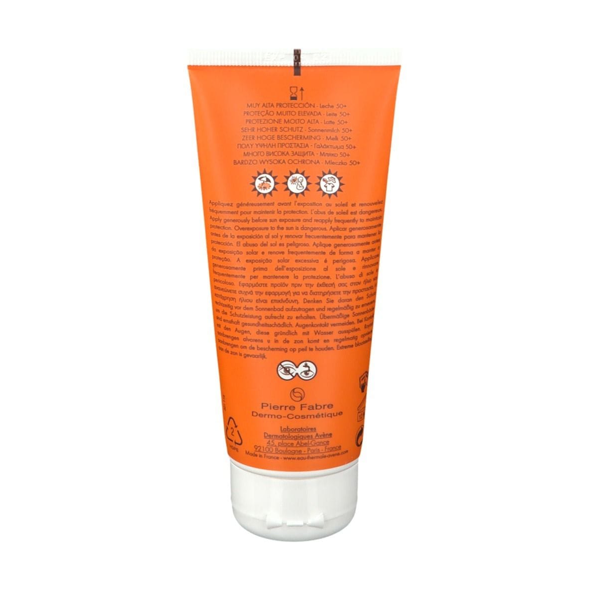 EAU THERMALE AVENE SOLARE LATTE SPF50+ 100 ML NUOVA FORMULA