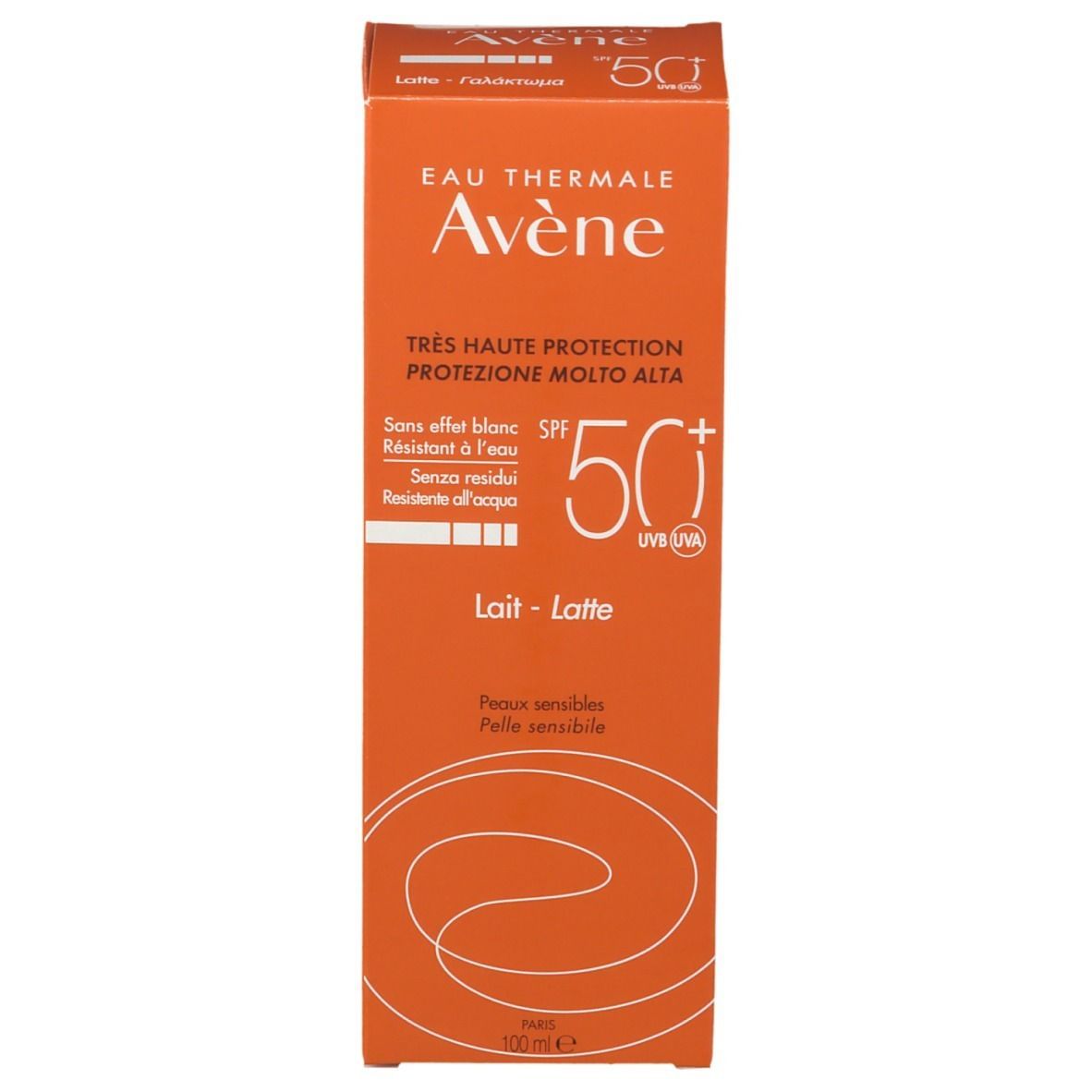 EAU THERMALE AVENE SOLARE LATTE SPF50+ 100 ML NUOVA FORMULA