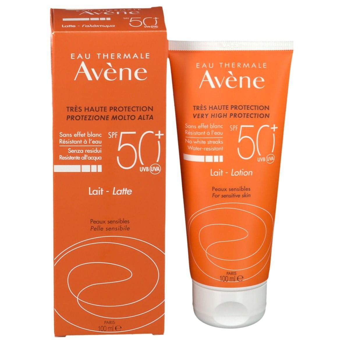 EAU THERMALE AVENE SOLARE LATTE SPF50+ 100 ML NUOVA FORMULA
