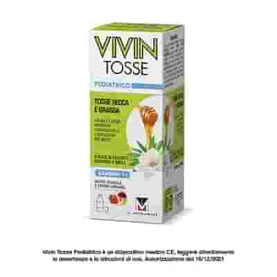 VIVIN TOSSE PEDIATRICO SCIROPPO PER TOSSE SECCA E GRASSA GUSTO FRAGOLA E CREME CARAMEL 150 ML