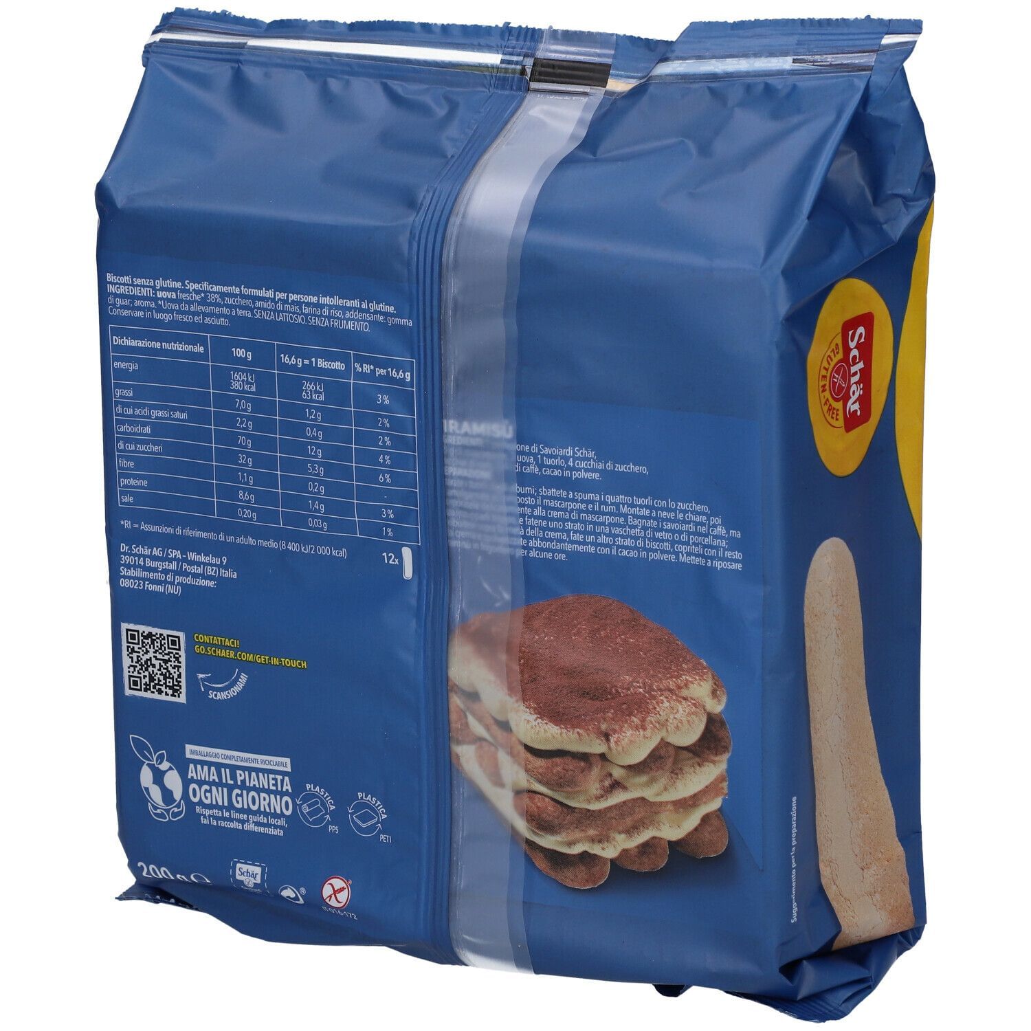 SCHAR SAVOIARDI SENZA LATTOSIO 200 G