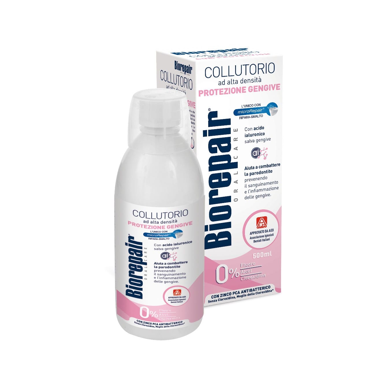 BIOREPAIR ORAL CARE COLLUTORIO ALTA INTENSITA' CON ANTIBATTERICO PROTEZIONE GENGIVE 500 ML