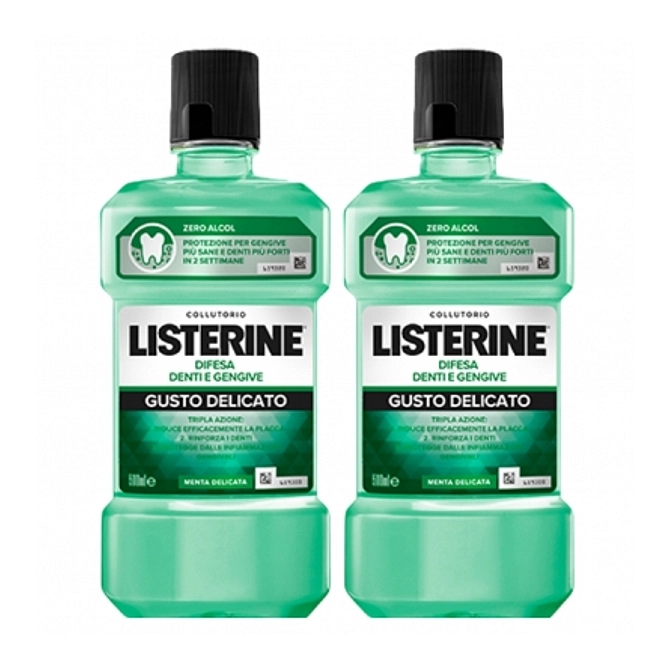 Listerine Denti & Gengive Gusto Delicato 2 X 500 Ml