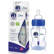 J BIMBI B FREE SUPER GLASS 160 ML BIBERON IN VETRO CON CANULA ANTICOLICHE E TETTARELLA IN SILICONE