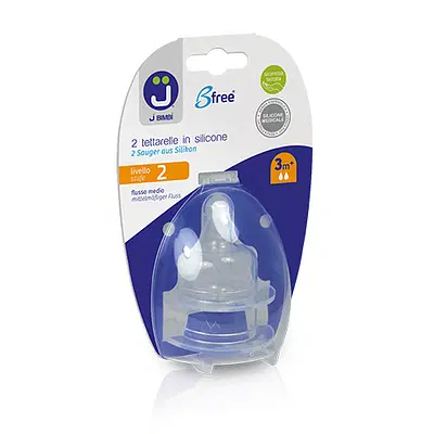 J BIMBI B FREE CLASSIC/GLASS/ME 2 TETTARELLE IN SILICONE FLUSSO 2 J BIMBI B FREE CLASSIC/GLASS/ME 2 TETTARELLE IN SILICONE FLUSSO 2