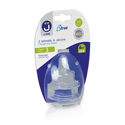 J BIMBI B FREE CLASSIC/GLASS/ME 2 TETTARELLE IN SILICONE FLUSSO 3 J BIMBI B FREE CLASSIC/GLASS/ME 2 TETTARELLE IN SILICONE FLUSSO 3