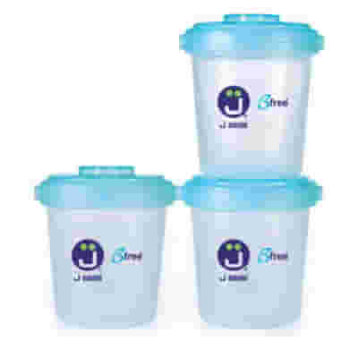 J BIMBI B FREE STIC STAC 3 CONTENITORI CON TAPPO PER LATTE E ALIMENTI