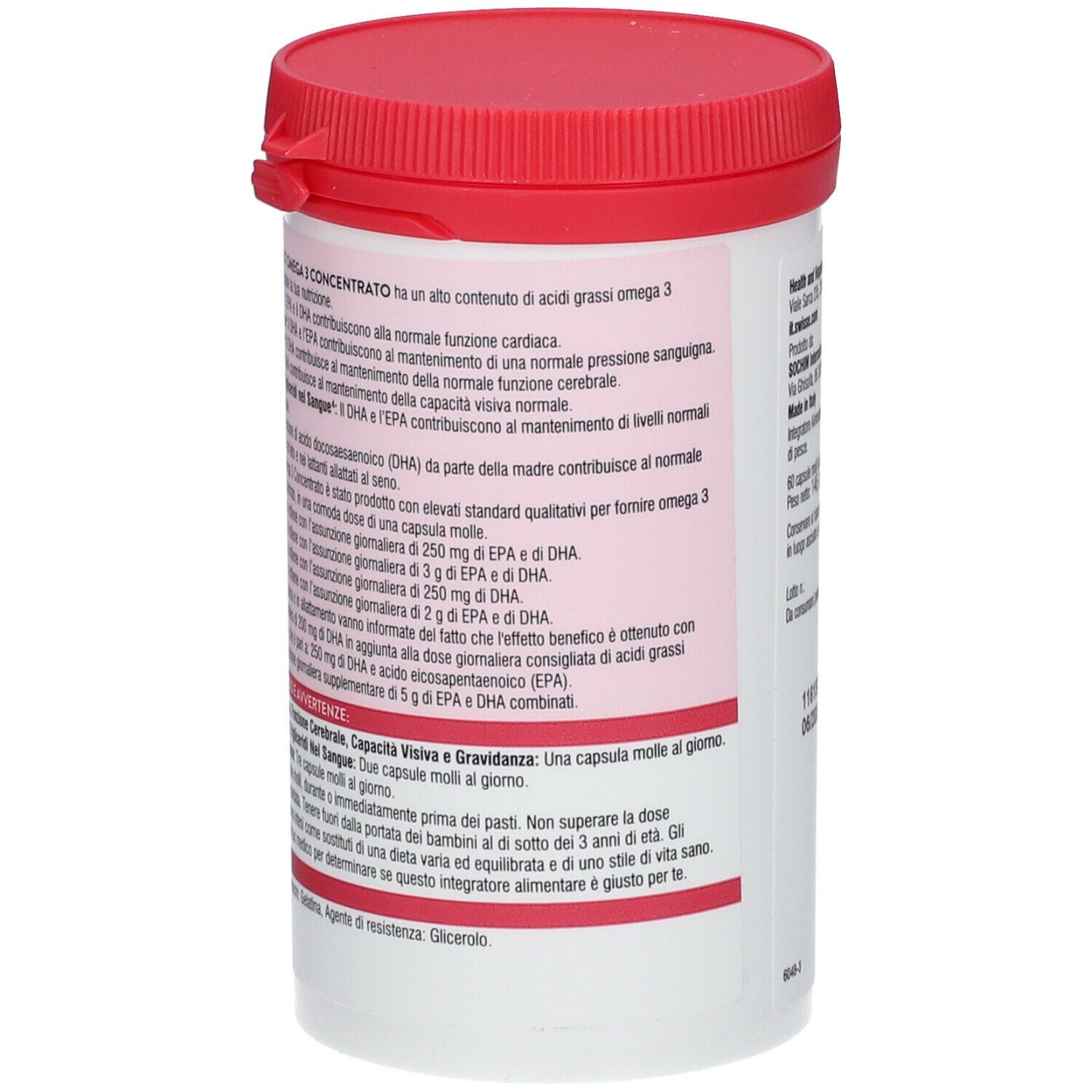 SWISSE OMEGA 3 CONCENTRATO 60 CAPSULE MOLLI DA 2440 MG