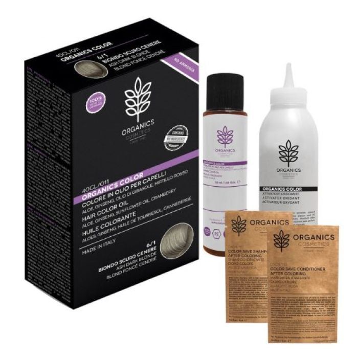 Organics Color - Tinta Colore Per Capelli In Olio 6/1 Biondo Scuro Cenere-image