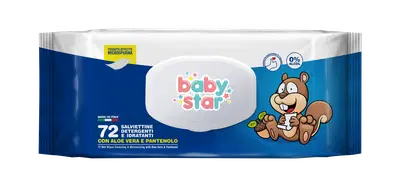 BABYSTAR SALVIETTE BEBE' POPUP 72 PEZZI BABYSTAR SALVIETTE BEBE' POPUP 72 PEZZI