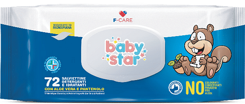 Babystar Salviette Bebe' Popup 72 Pezzi