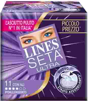 LINES SETA ULTRA ASSORBENTI CON ALI 11 PEZZI