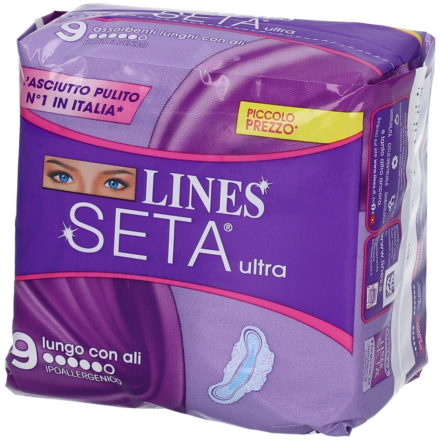 Lines Seta Ultra Assorbenti Lunghi 9 Pezzi