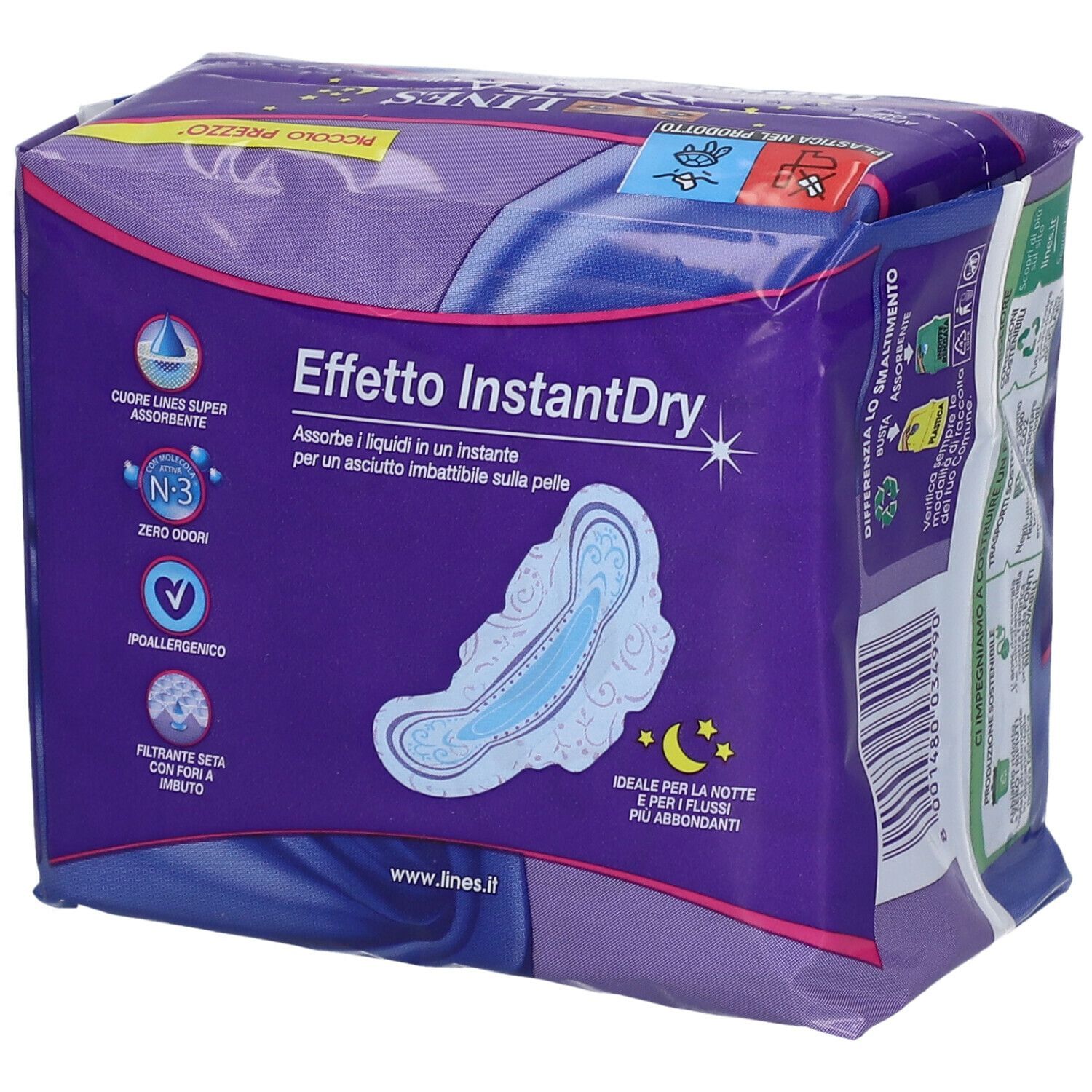 LINES SETA ULTRA ASSORBENTI DA NOTTE 8 PEZZI
