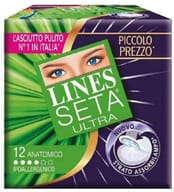 LINES SETA ULTRA ASSORBENTI ANATOMICI 12 PEZZI