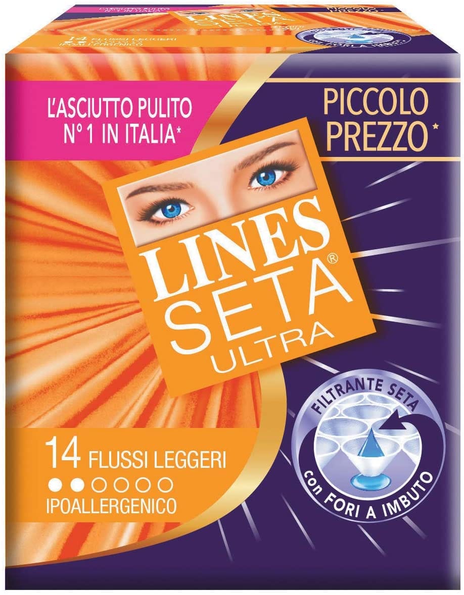 Lines Seta Ultra Assorbenti Per Flussi Leggeri 14 Pezzi