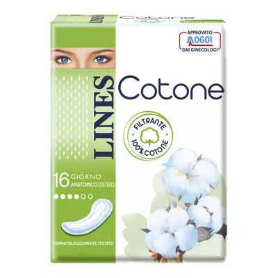LINES COTONE NON ULTRA ANATOMICI DISTESI 16 PEZZI LINES COTONE NON ULTRA ANATOMICI DISTESI 16 PEZZI