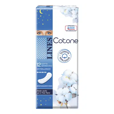 LINES COTONE NON ULTRA NOTTE DISTESI 12 PEZZI LINES COTONE NON ULTRA NOTTE DISTESI 12 PEZZI