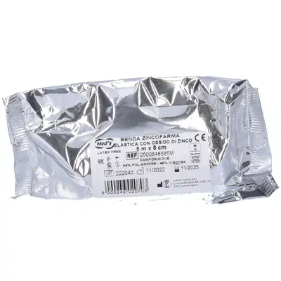 BENDA MEDS ZINCOFARMA VISCOSA/POLIAMMIDE 8X500 CM BENDA MEDS ZINCOFARMA VISCOSA/POLIAMMIDE 8X500 CM