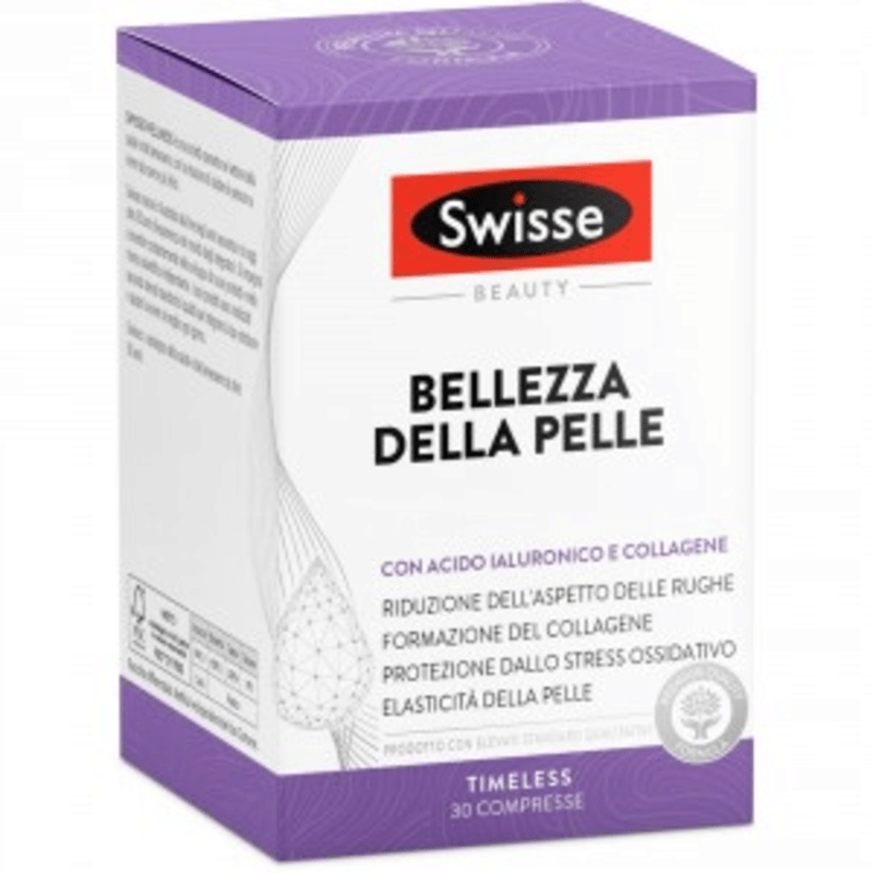SWISSE ACIDO IALURONICO COLLAGENE BELLEZZA DELLA PELLE 30 COMPRESSE