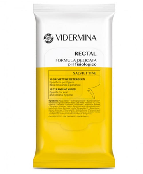 Vidermina Rectal Salviettine 15 Pezzi