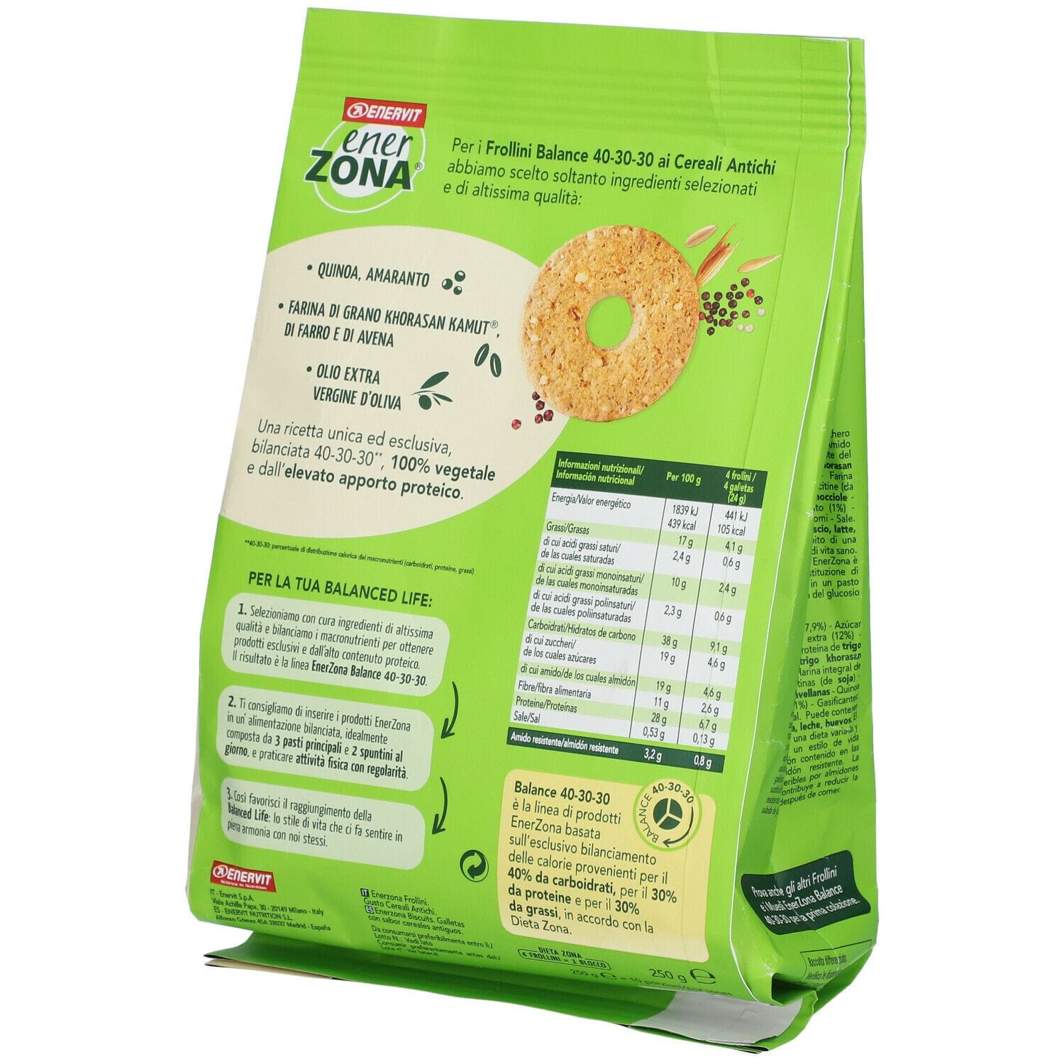 ENERZONA FROLLINI VEG CEREALI ANTICHI 250 G