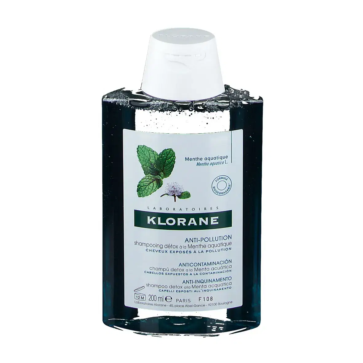 Klorane Shampoo Menta Acquatica 200 Ml