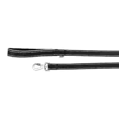 GUINZAGLIO REFLEX CON MANIGLIA IN NEOPRENE NERO 15 X 1200 MM