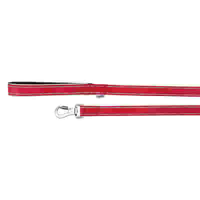GUINZAGLIO REFLEX CON MANIGLIA IN NEOPRENE ROSSO 25 X 1200 MM