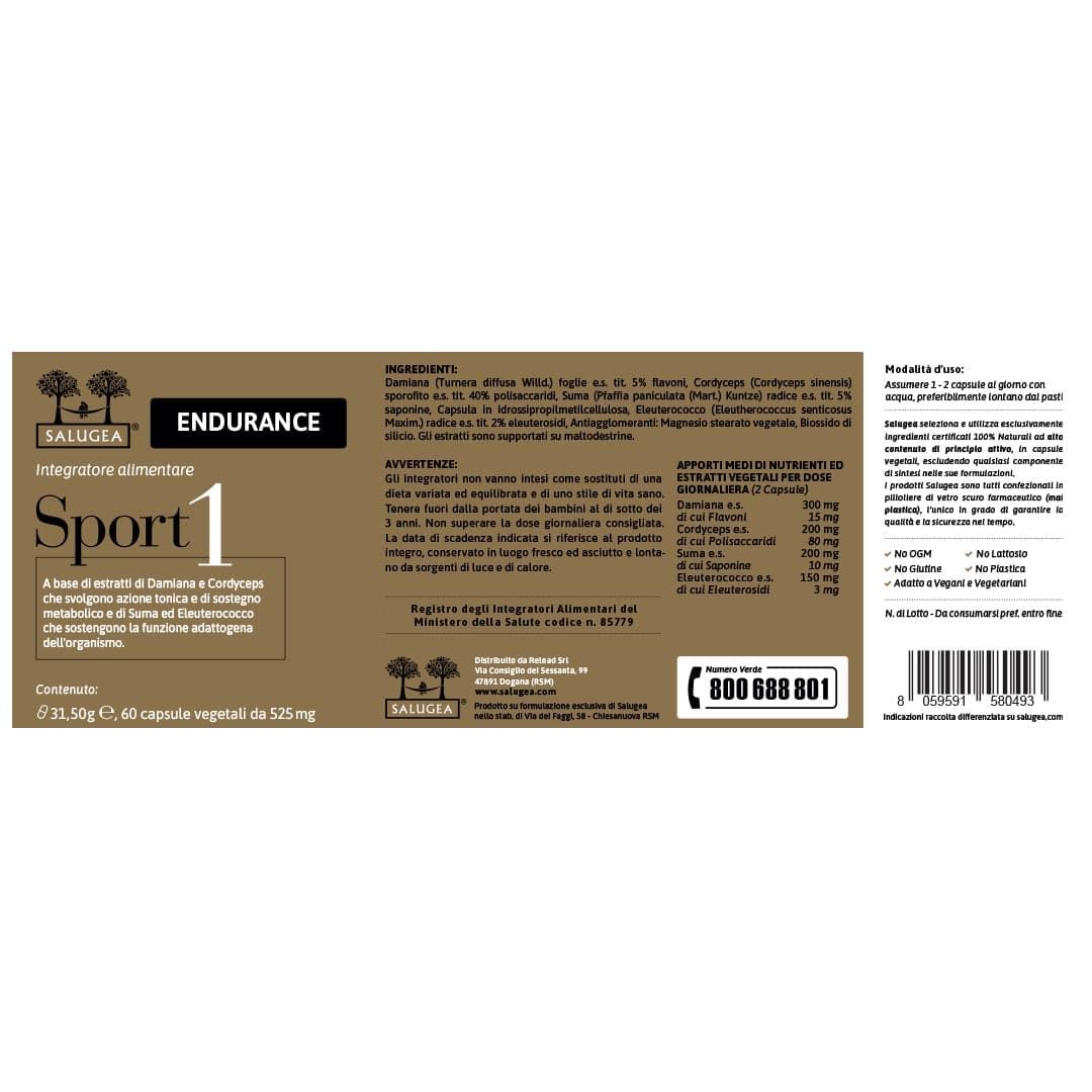 SALUGEA SPORT1 ENDURANCE 60 CAPSULE