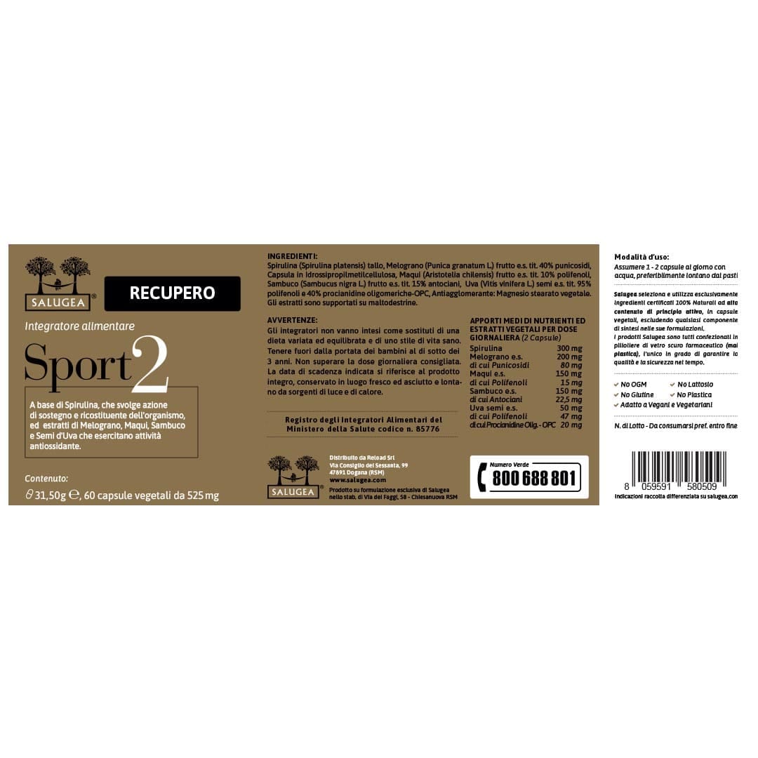 SALUGEA SPORT2 RECUPERO 60 CAPSULE