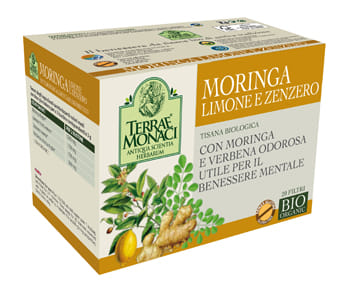 TERRAE MONACI MORINGA LIMONE ZENZERO TISANA FILTRI 1,5 G