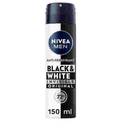 Nivea Men Black & White Invisible Original Spray deodorante uomo 72h 150 ml